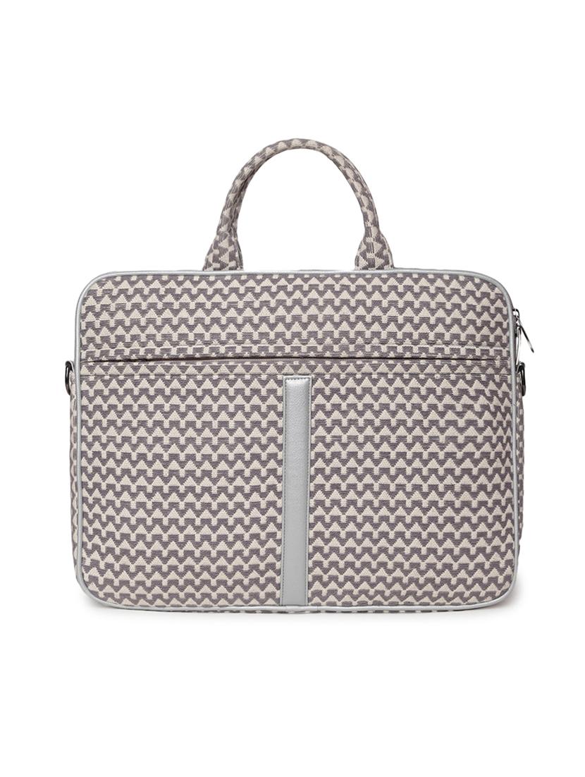 silver cotton polyester blend laptop bag - 17219211 - Zoom Image - 2