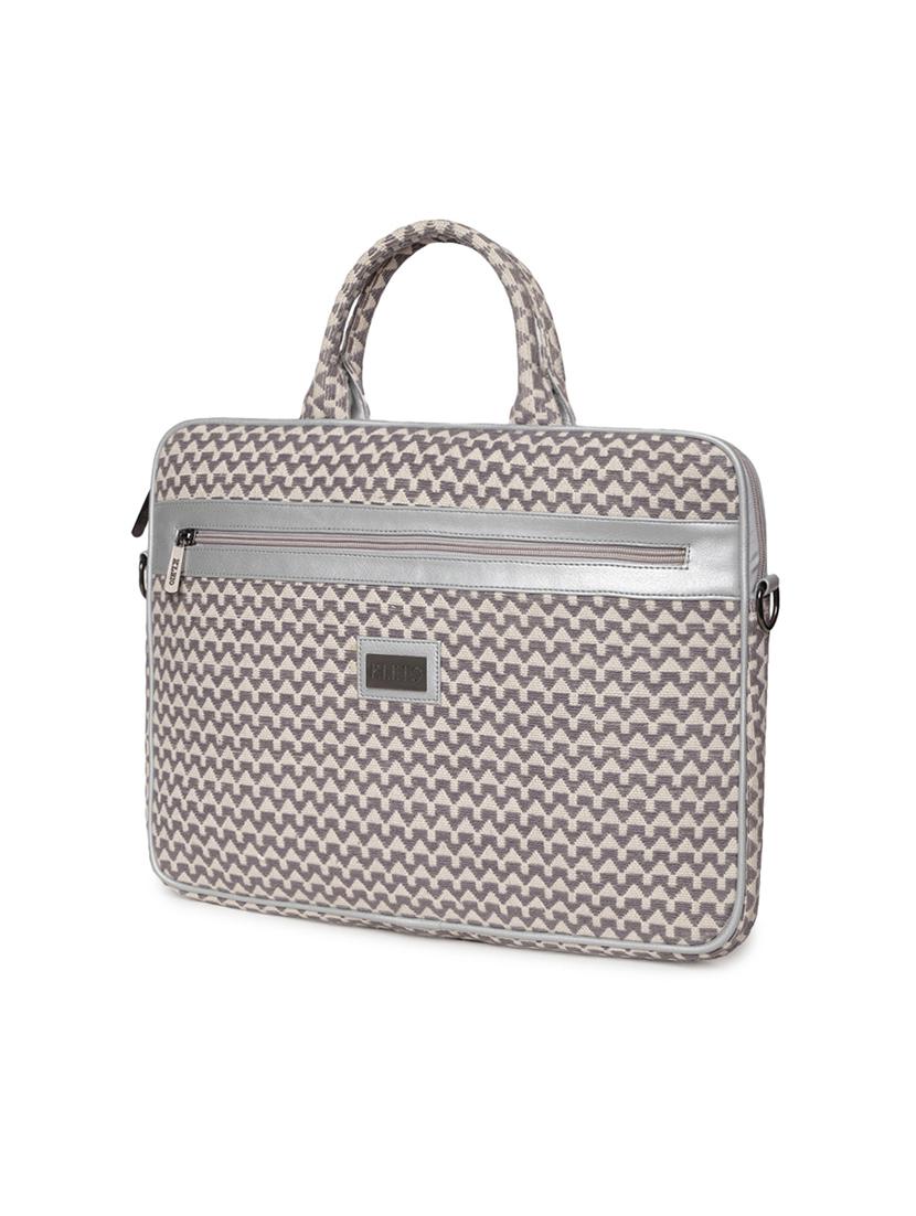 silver cotton polyester blend laptop bag - 17219211 - Zoom Image - 4