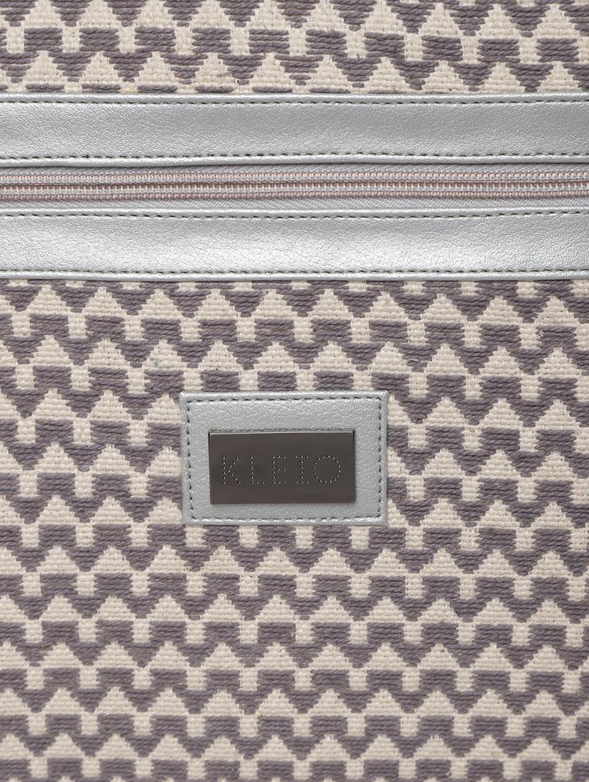 silver cotton polyester blend laptop bag - 17219211 - Zoom Image - 6