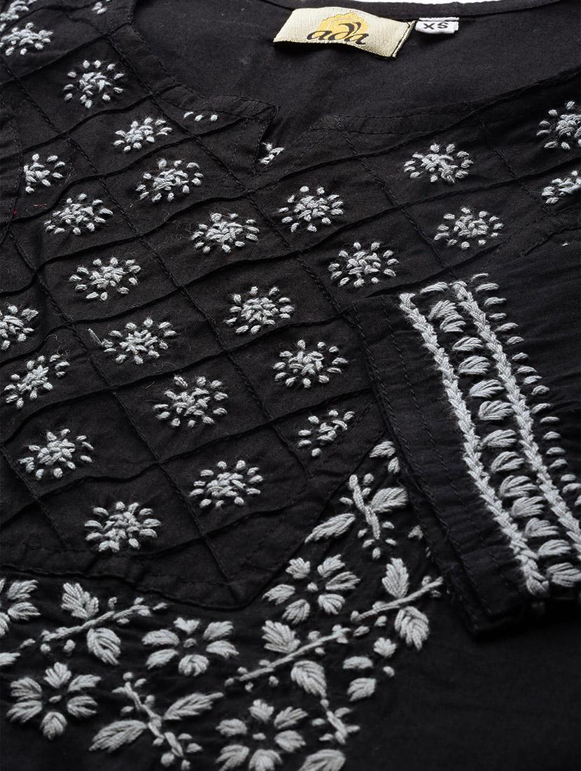 chikankari straight kurti - 17219225 - Zoom Image - 5