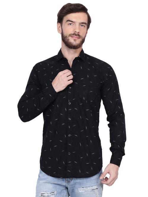 black printed casual shirt - 17219259 - Standard Image - 1