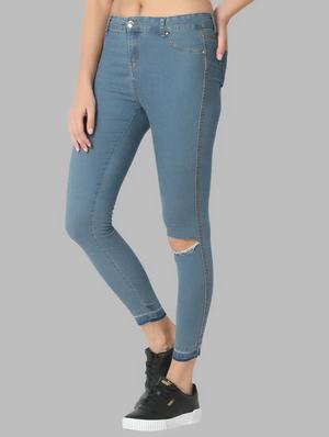 knee slit skinny fit jeans - 17219295 - Standard Image - 2