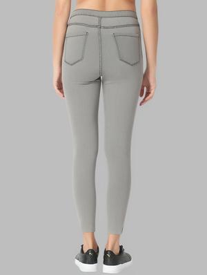 knee slit mid rise jeans - 17219297 - Standard Image - 4