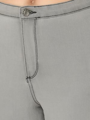 knee slit mid rise jeans - 17219297 - Standard Image - 6
