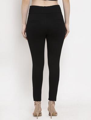 high rise button detail jeggings - 17220225 - Standard Image - 3