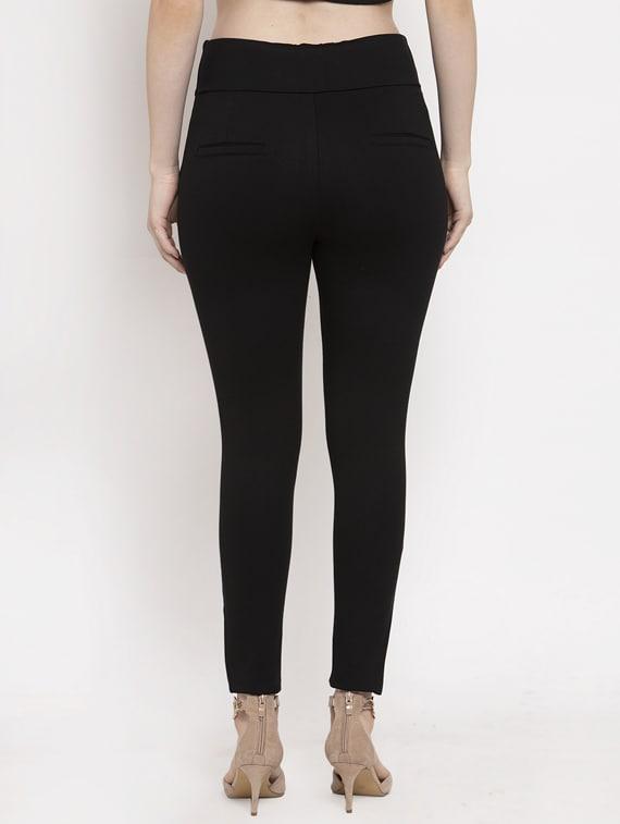 high rise button detail jeggings - 17220225 - Zoom Image - 3