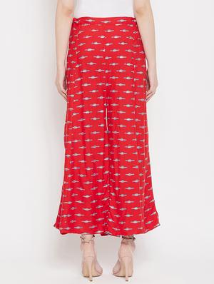 printed flared palazzo - 17220426 - Standard Image - 3