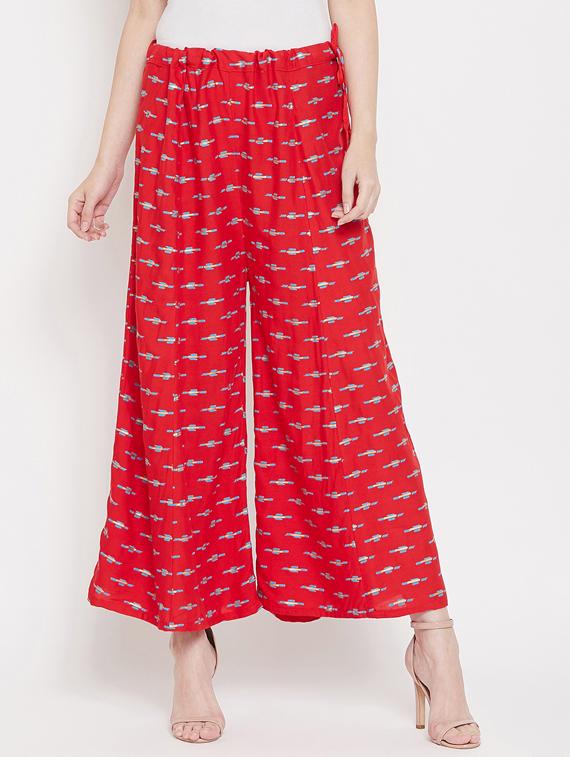 printed flared palazzo - 17220426 - Zoom Image - 1