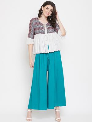 solid flared palazzo - 17220440 - Standard Image - 4