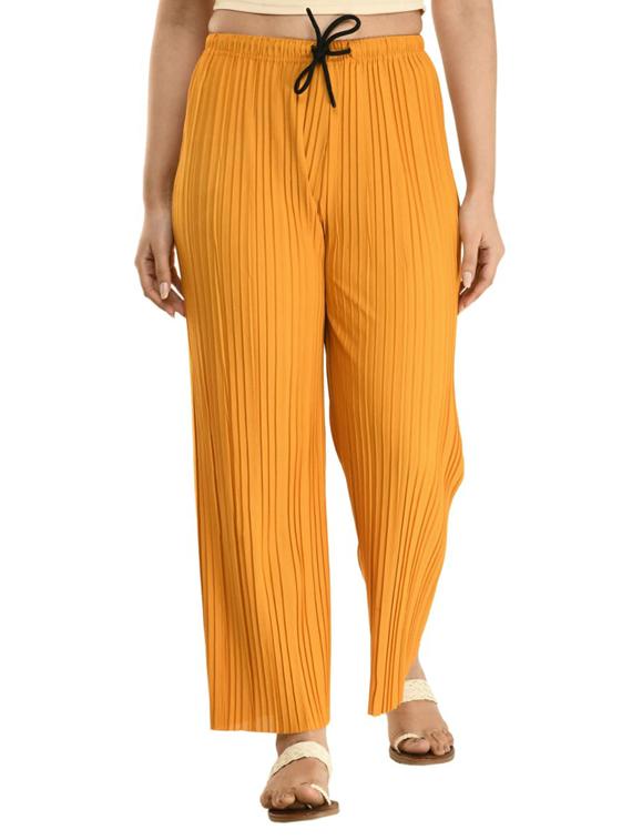 yellow nylon palazzos - 17220445 - Zoom Image - 1