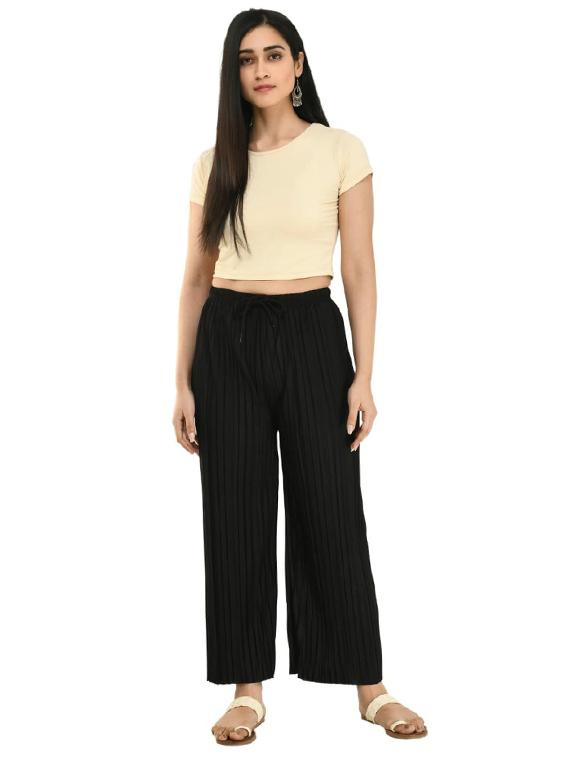 drawstring waist palazzo - 17220448 - Zoom Image - 4