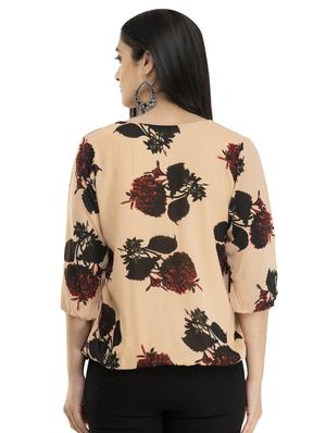 v neck floral top - 17220471 - Standard Image - 3