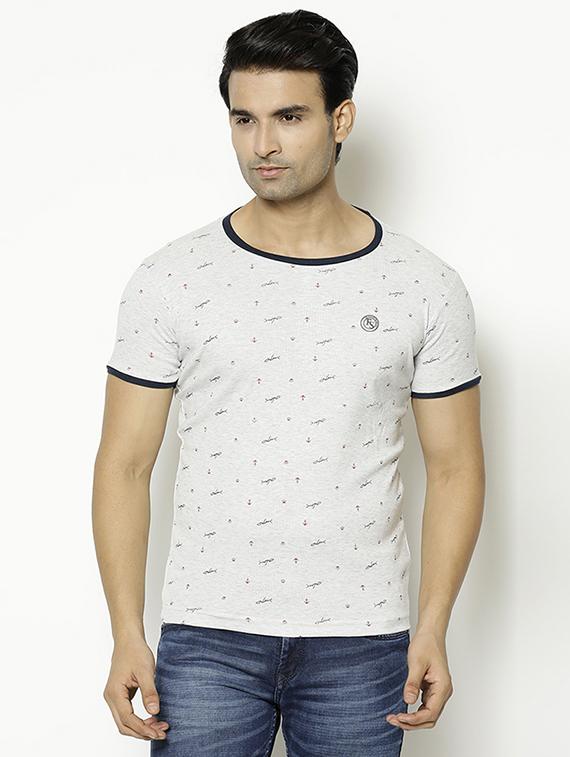 grey printed t-shirt - 17220561 - Zoom Image - 1