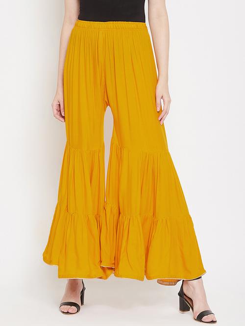 mustard rayon sharara - 17225249 - Standard Image - 1