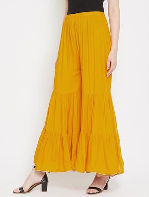 mustard rayon sharara - 17225249 - Standard Image - 2