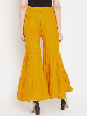 mustard rayon sharara - 17225249 - Standard Image - 3