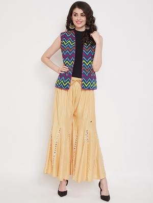 mustard rayon sharara - 17225255 - Standard Image - 4