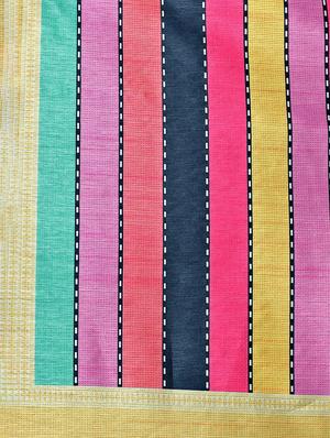 striped printed saree with blouse - 17225707 - Standard Image - 4