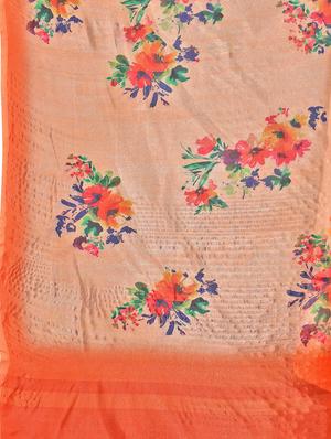 floral printed saree with blouse - 17225713 - Standard Image - 4