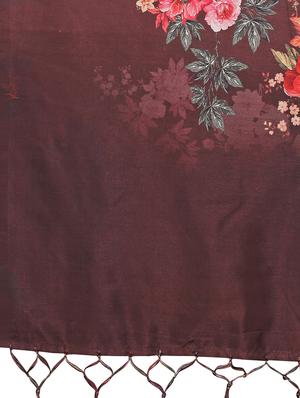 floral printed saree with blouse - 17225721 - Standard Image - 4