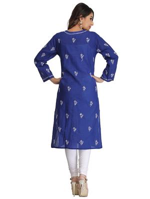 chikankari straight kurta - 17225769 - Standard Image - 3