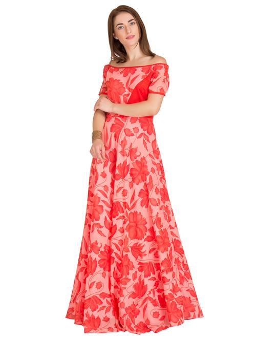 floral off shoulder dress - 17225776 - Standard Image - 1