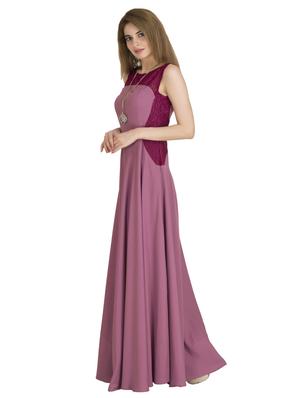 lace panel maxi gown - 17225778 - Standard Image - 2