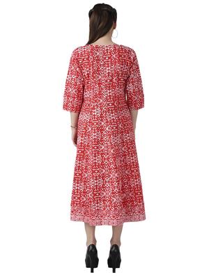 floral anarkali ethnic dress - 17225842 - Standard Image - 3