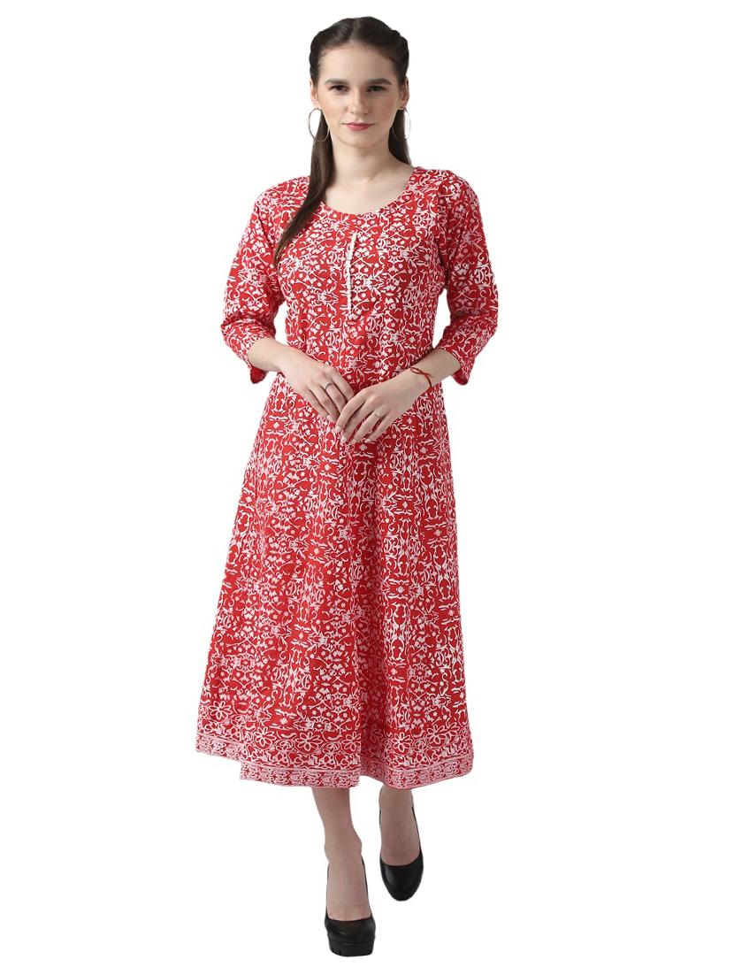floral anarkali ethnic dress - 17225842 - Zoom Image - 1