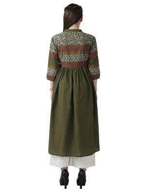 floral print flared kurta - 17225843 - Standard Image - 3