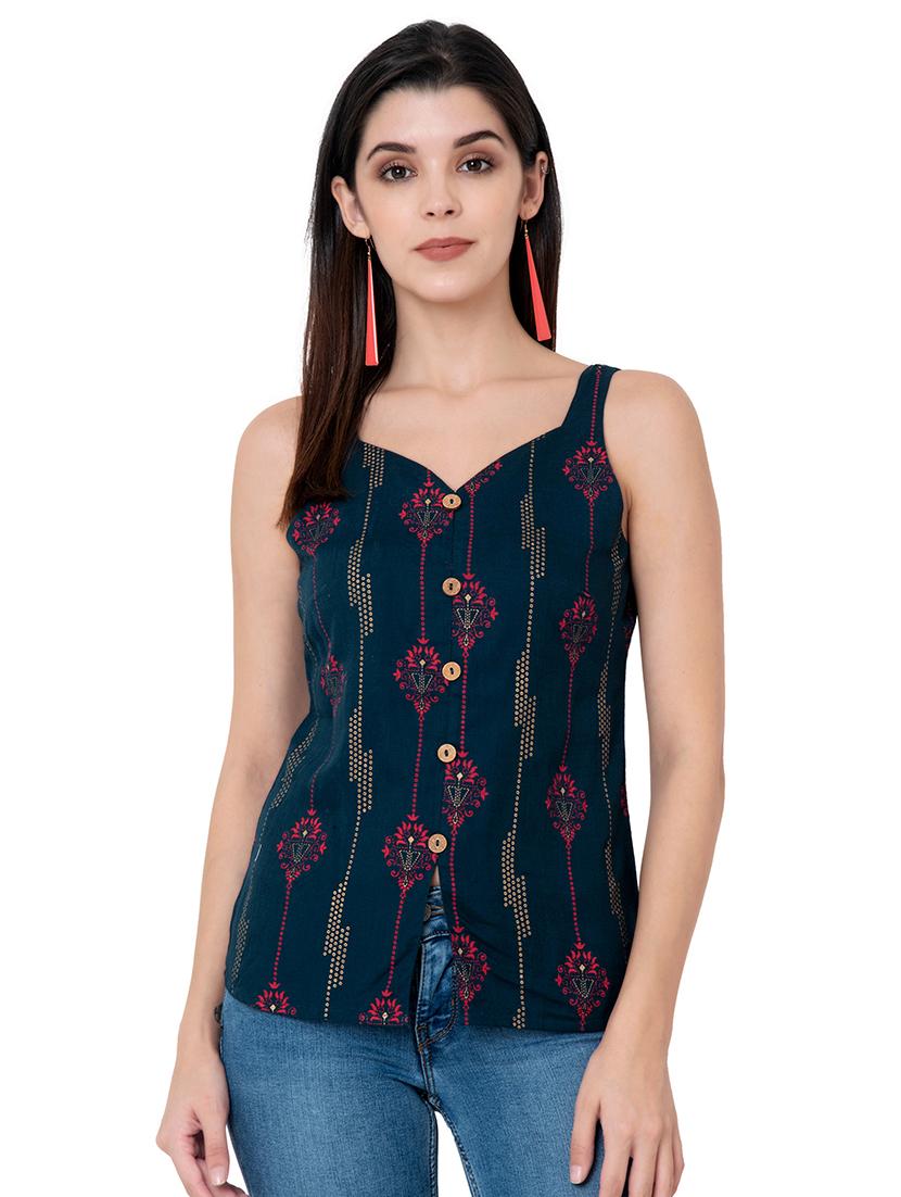 printed fusion kurti - 17225878 - Zoom Image - 1