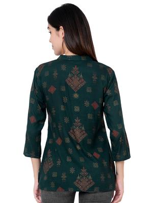 printed straight kurti - 17225879 - Standard Image - 3