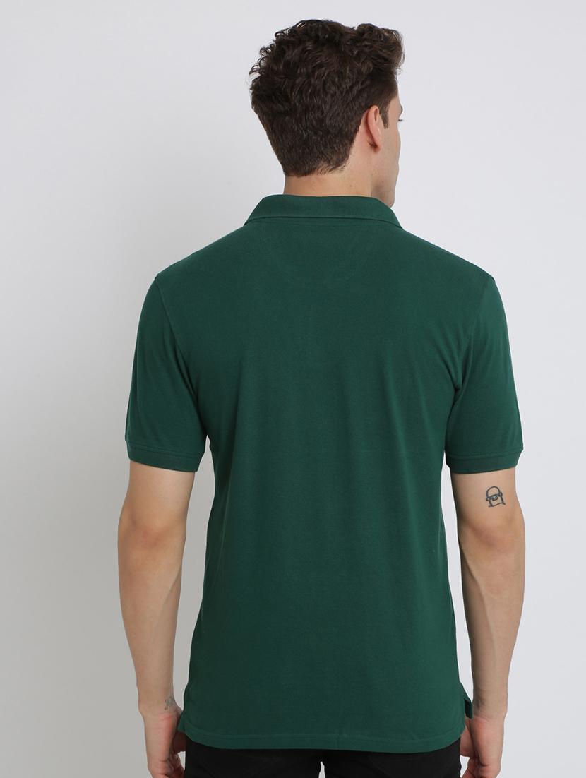 green solid collared t-shirt - 17225910 - Zoom Image - 3