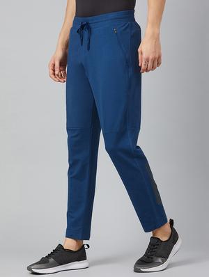 blue solid full length track pant - 17226073 - Standard Image - 2