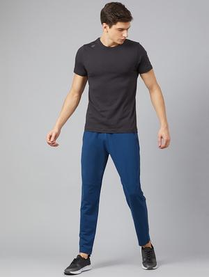 blue solid full length track pant - 17226073 - Standard Image - 4