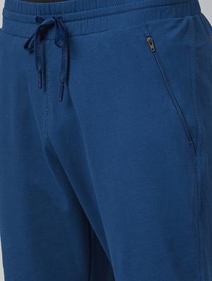 blue solid full length track pant - 17226073 - Standard Image - 5