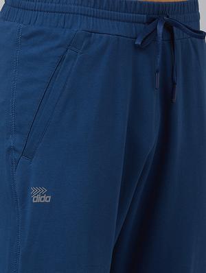 blue solid full length track pant - 17226073 - Standard Image - 6