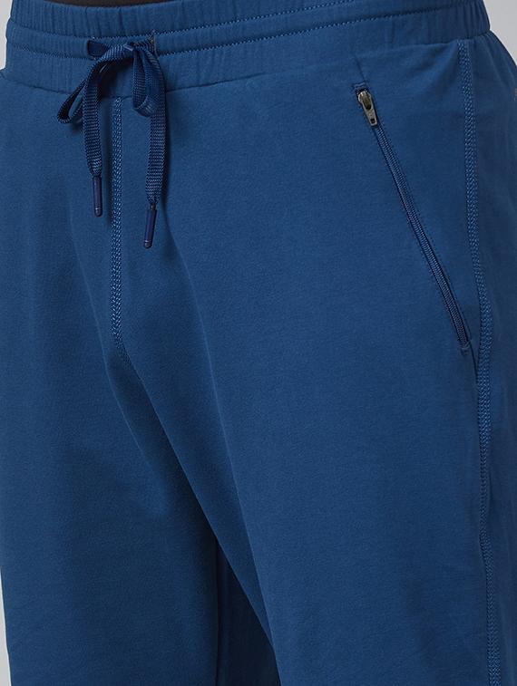 blue solid full length track pant - 17226073 - Zoom Image - 5