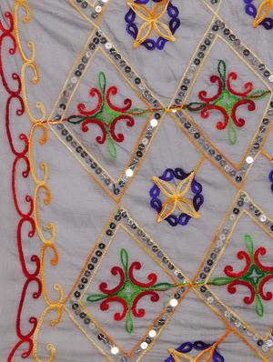 multi color embroidered dupatta - 17226214 - Standard Image - 3