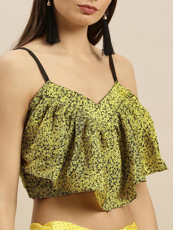 ruffle fusion saree with blouse - 17227260 - Zoom Image - 3