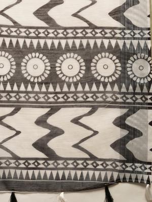geometrical printed saree with blouse - 17227269 - Standard Image - 4