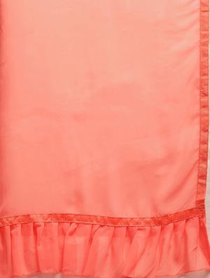 ruffle solid saree with blouse - 17227276 - Standard Image - 5