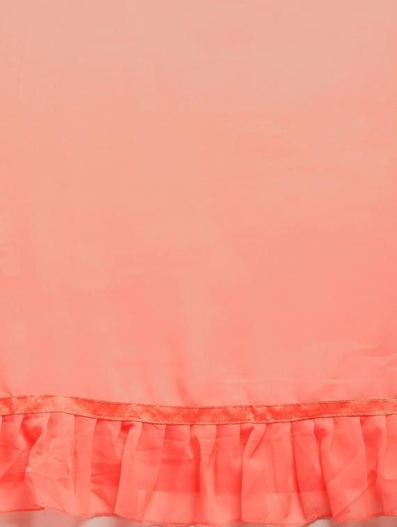 ruffle solid saree with blouse - 17227276 - Zoom Image - 4