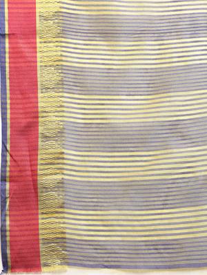 solid bordered saree with blouse - 17227281 - Standard Image - 4
