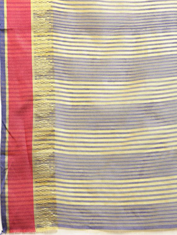 solid bordered saree with blouse - 17227281 - Zoom Image - 4