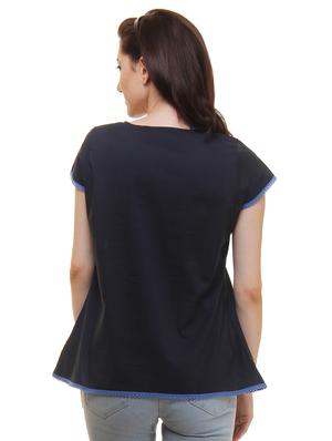 dark blue cotton maternity wear - 17227546 - Standard Image - 3