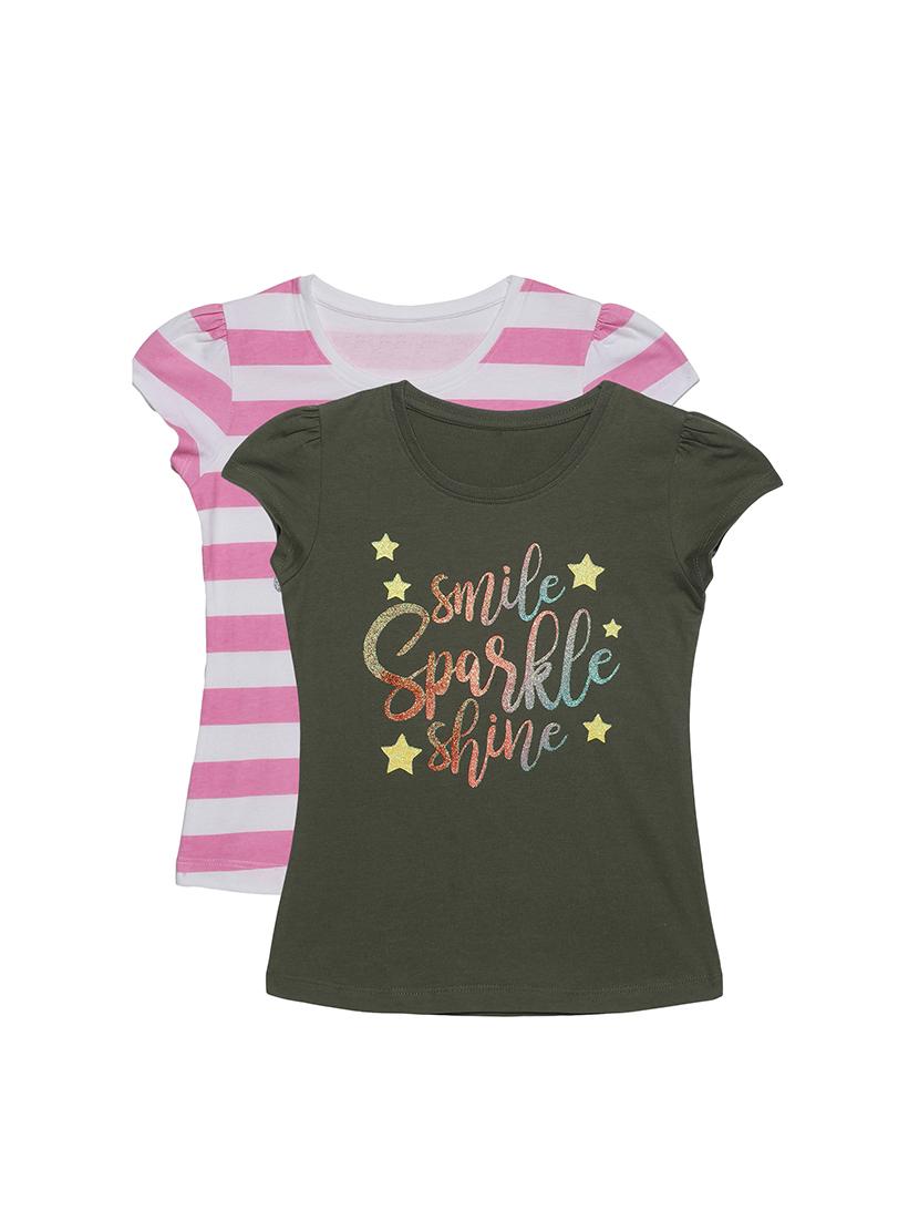 multi colored cotton regular tee - 17227798 - Zoom Image - 1