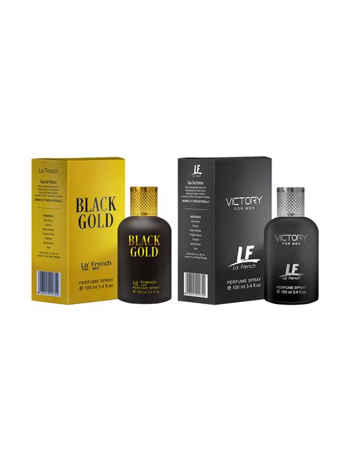 black gold for men & victory for men perfume by la' french eau de parfum 100ml pack of 2 - 17227876 - Standard Image - 1