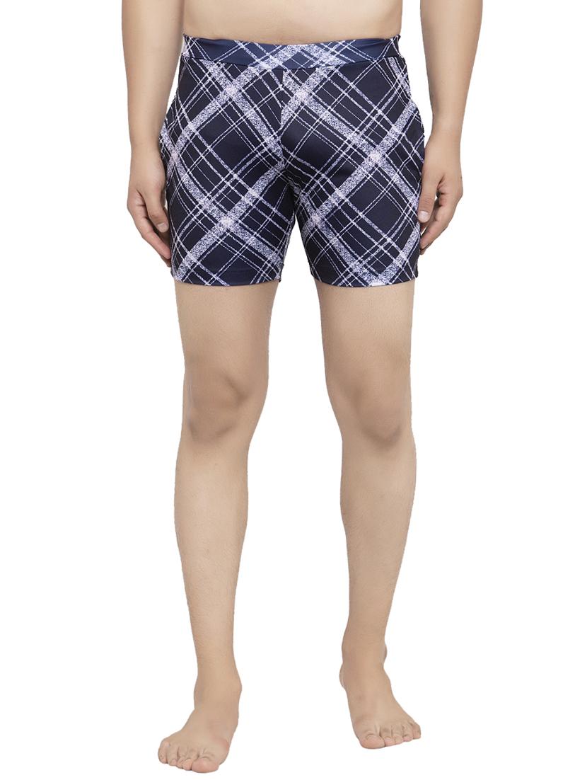 navy blue checkered short - 17228036 - Zoom Image - 1