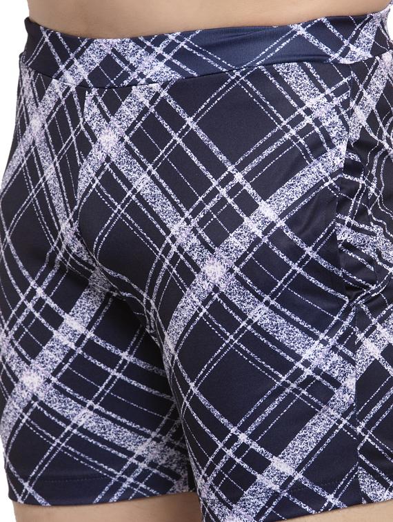 navy blue checkered short - 17228036 - Zoom Image - 5